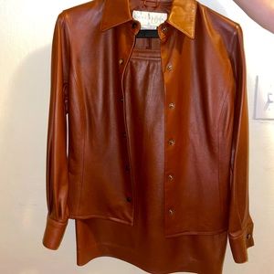 Doncaster leather jacket and skirt!